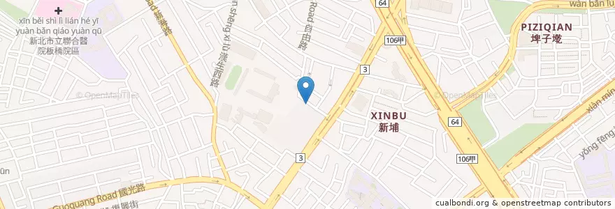 Mapa de ubicacion de 吉野烤肉飯 en تايوان, تايبيه الجديدة, 板橋區.