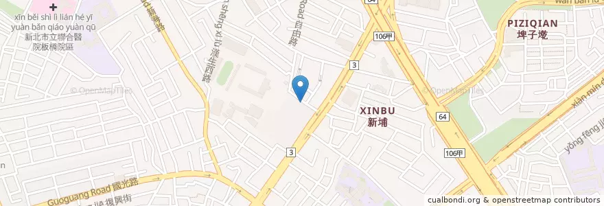 Mapa de ubicacion de 義大利麵 en 臺灣, 新北市, 板橋區.