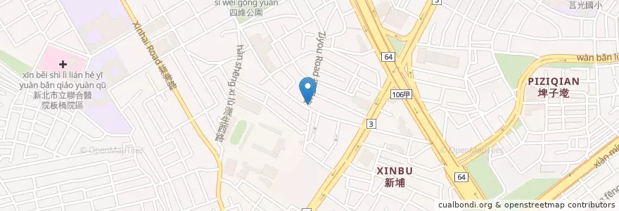 Mapa de ubicacion de 胖老爹 en تايوان, تايبيه الجديدة, 板橋區.