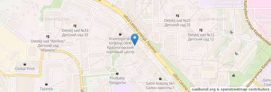 Mapa de ubicacion de Первый Мед en Rusia, Distrito Federal Central, Óblast De Moscú, Городской Округ Красногорск.