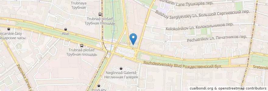 Mapa de ubicacion de Чайхона №1 en Russie, District Fédéral Central, Moscou, Центральный Административный Округ, Мещанский Район.