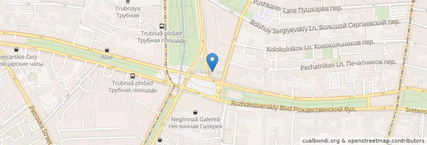 Mapa de ubicacion de BUZfood en Rusland, Centraal Federaal District, Moskou, Центральный Административный Округ, Мещанский Район.