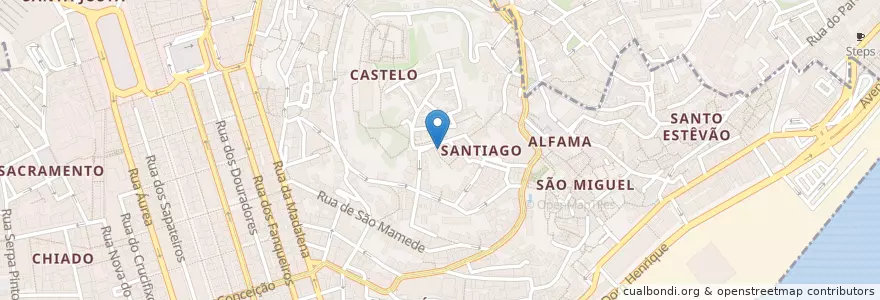 Mapa de ubicacion de Conqvistador en 포르투갈, Lisboa, Grande Lisboa, 리스본, Santa Maria Maior.