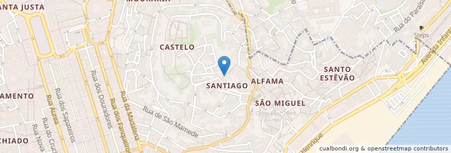 Mapa de ubicacion de Grenache en پرتغال, Lisboa, Grande Lisboa, لیسبون, Santa Maria Maior.