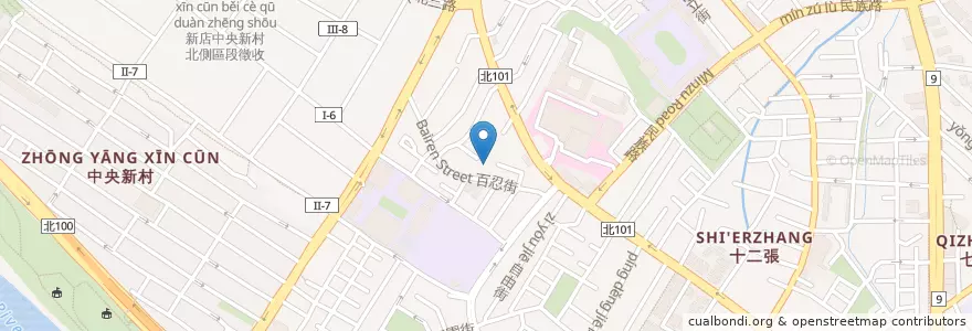 Mapa de ubicacion de 大佳園社區 en تايوان, تايبيه الجديدة, 新店區.