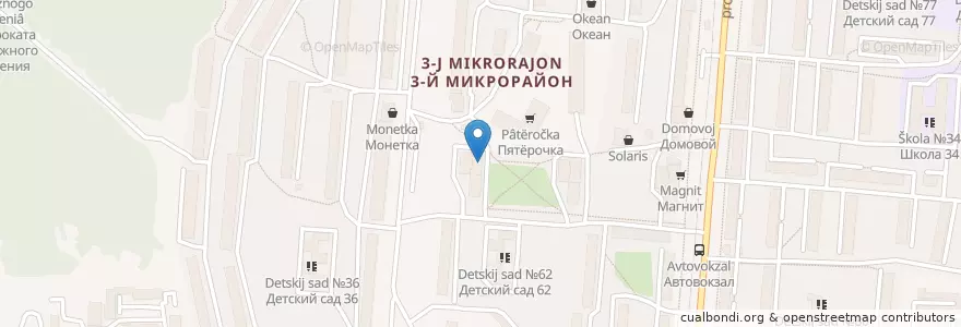 Mapa de ubicacion de Детская стоматологическая клиника en ロシア, ウラル連邦管区, チェリャビンスク州, ズラトウスト管区.