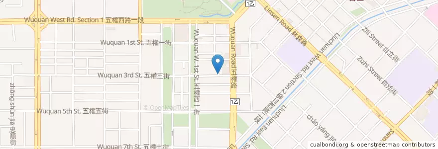 Mapa de ubicacion de 福客常臨高纖草食堂 en Taiwan, Taichung, Distretto Occidentale.