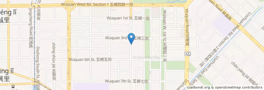 Mapa de ubicacion de 龍華御香園 en Taïwan, Taichung, 西區.