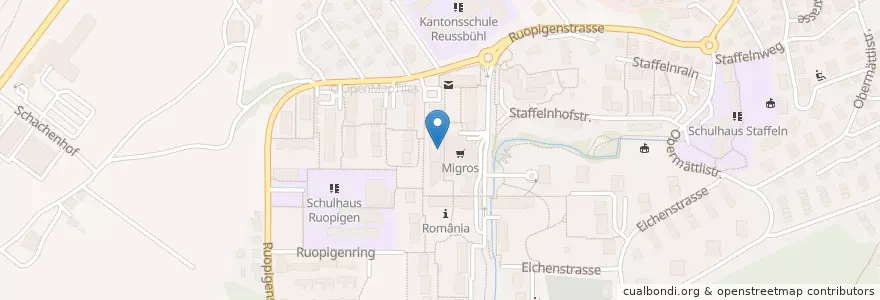 Mapa de ubicacion de Bibliothek Ruopigen en Svizzera, Lucerna, Luzern.