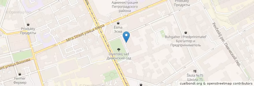 Mapa de ubicacion de АбсолютБанк en Russia, Northwestern Federal District, Leningrad Oblast, Saint Petersburg, Petrogradsky District, Посадский Округ.