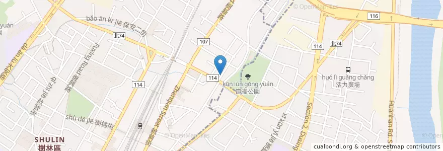 Mapa de ubicacion de 忠春蔘藥房 en تايوان, تايبيه الجديدة, 樹林區.