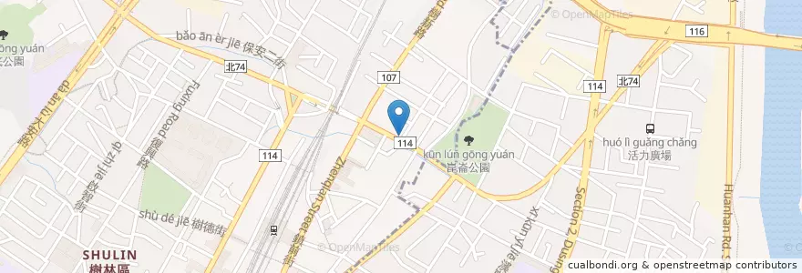 Mapa de ubicacion de 金香谷美味廣場 en 台湾, 新北市, 樹林区.