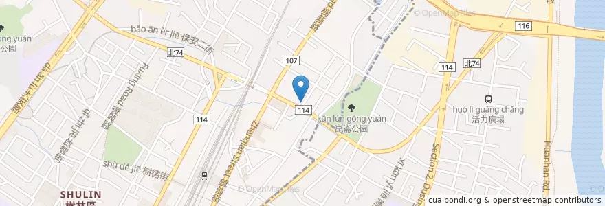 Mapa de ubicacion de 香港發記燒臘便當 en 타이완, 신베이 시, 수린 구.