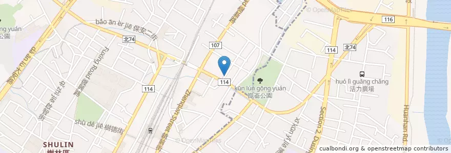 Mapa de ubicacion de 道地魯肉飯 en Taiwan, Nuova Taipei, Distretto Di Shulin.