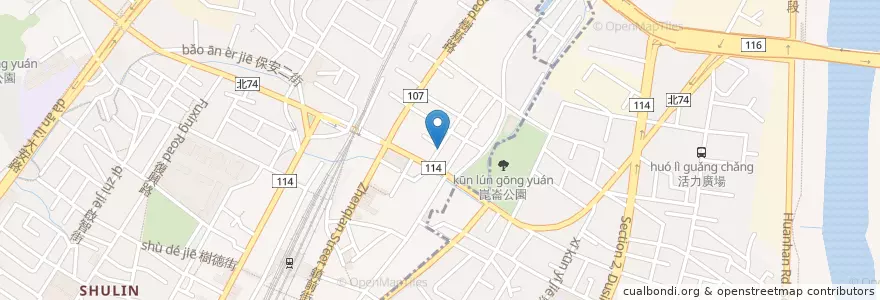 Mapa de ubicacion de 鴻真藥局 en 타이완, 신베이 시, 수린 구.