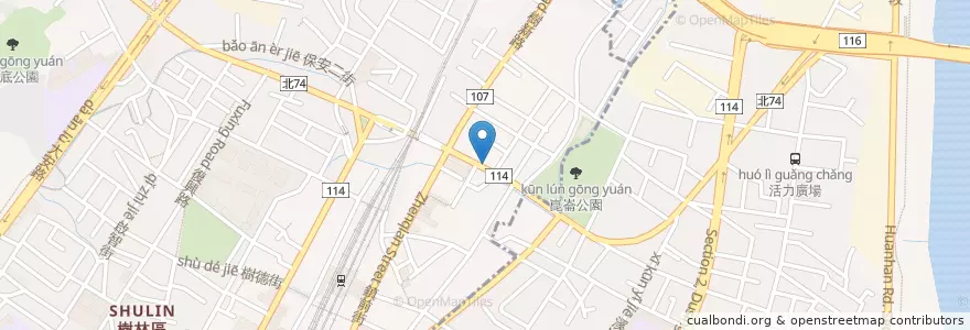 Mapa de ubicacion de 香格格燒臘快餐訪 en Taiwán, Nuevo Taipéi, 樹林區.