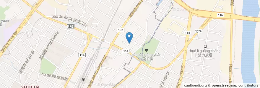 Mapa de ubicacion de 早餐店 en Tayvan, 新北市, 樹林區.