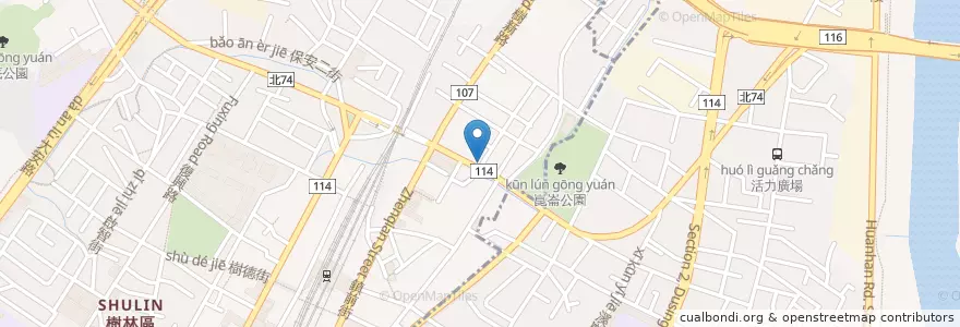 Mapa de ubicacion de 宜蘭肉羹 en Taïwan, Nouveau Taipei, Shulin.