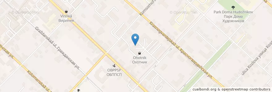 Mapa de ubicacion de Всероссийское общество автомобилистов en Rusia, Distrito Federal Central, Óblast De Moscú, Коломенский Городской Округ.