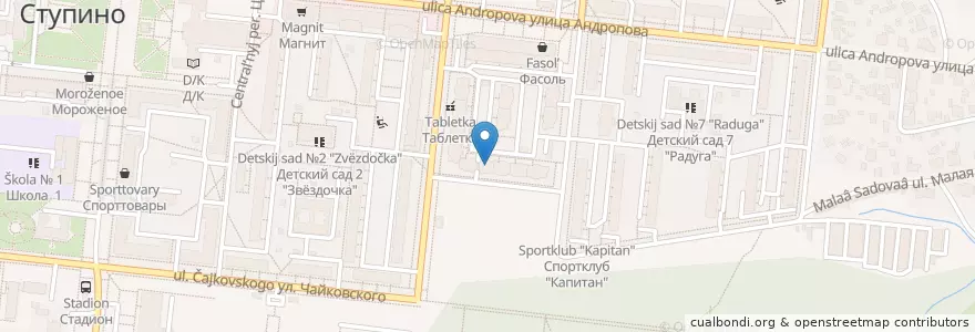 Mapa de ubicacion de Всероссийское общество автомобилистов en Rusia, Distrito Federal Central, Óblast De Moscú, Городской Округ Ступино.