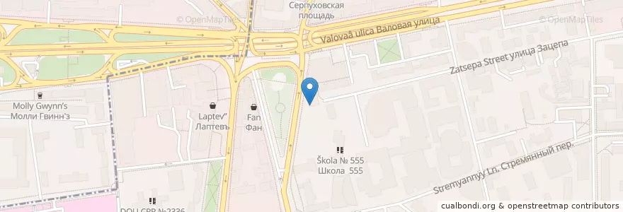 Mapa de ubicacion de Lime en Rusia, Distrito Federal Central, Москва, Distrito Administrativo Central, Район Замоскворечье.