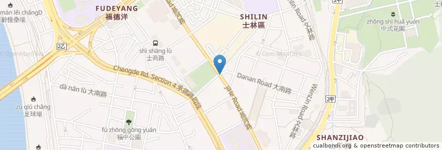 Mapa de ubicacion de 南港老張胡椒餅 en Taiwan, 新北市, Taipé, 士林區.