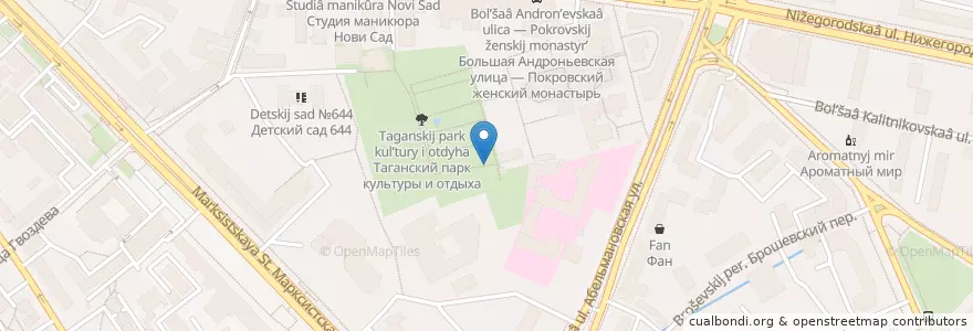 Mapa de ubicacion de Москофе en Russia, Distretto Federale Centrale, Москва, Центральный Административный Округ, Таганский Район.