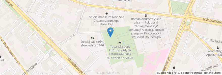 Mapa de ubicacion de Андерсон en Rusia, Центральный Федеральный Округ, Москва, Центральный Административный Округ, Таганский Район.