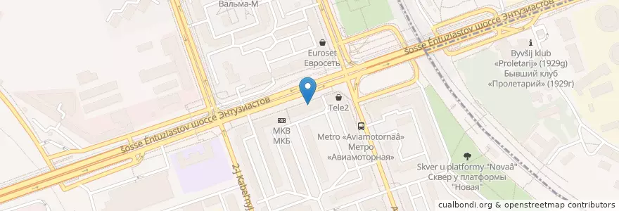 Mapa de ubicacion de Pesto Cafe en Rusia, Distrito Federal Central, Москва, Юго-Восточный Административный Округ, Район Лефортово.