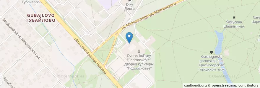 Mapa de ubicacion de Камея en Rusland, Centraal Federaal District, Oblast Moskou, Городской Округ Красногорск.