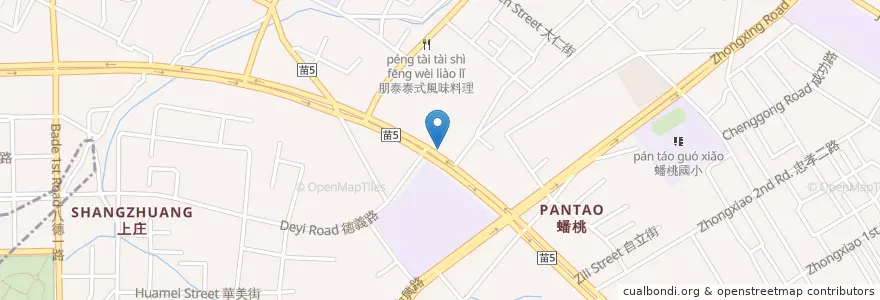 Mapa de ubicacion de 100啦生猛海鮮快炒 en Taiwan, Taiwan, 苗栗縣, Toufen.