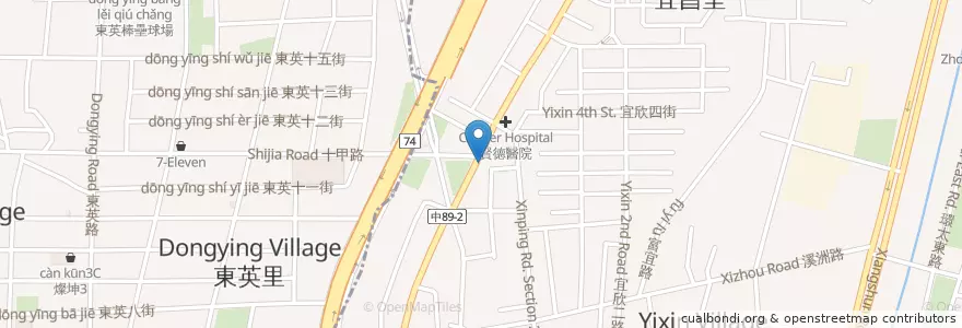 Mapa de ubicacion de 麵子館 en 臺灣, 臺中市, 太平區.