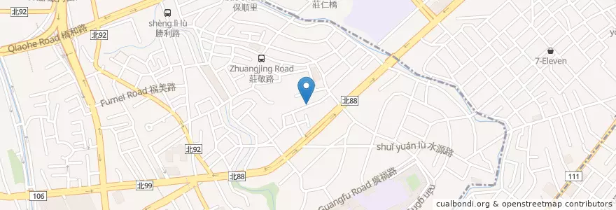 Mapa de ubicacion de 佳和公園(中山路二段64巷) en Taiwan, Nuova Taipei, Džonghė, Yonghe.
