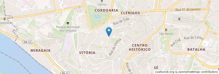 Mapa de ubicacion de Taberna d’Avó en Portugal, Norte, Área Metropolitana Do Porto, Porto, Porto, Cedofeita, Santo Ildefonso, Sé, Miragaia, São Nicolau E Vitória.