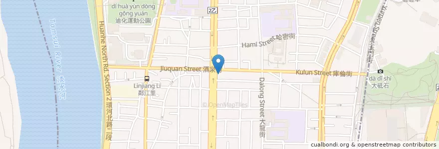 Mapa de ubicacion de 吉野家 en Taiwan, 新北市, Taipei, 大同區.