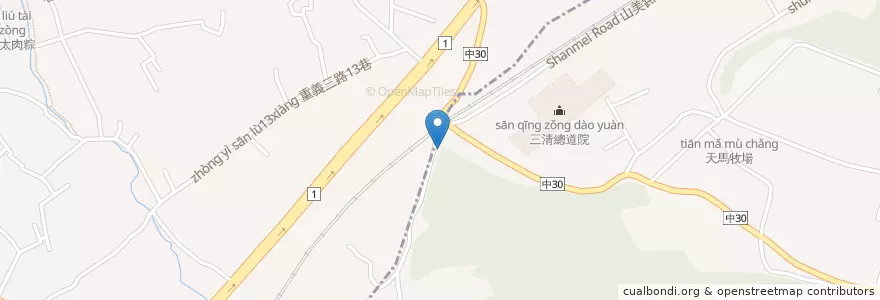Mapa de ubicacion de 新流浪狗餵食點 en 臺灣, 臺中市, 大甲區.