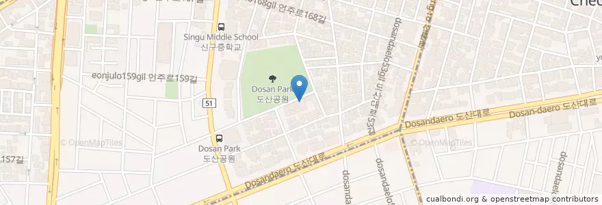 Mapa de ubicacion de 스시초희 en Corea Del Sud, Seul, 강남구.