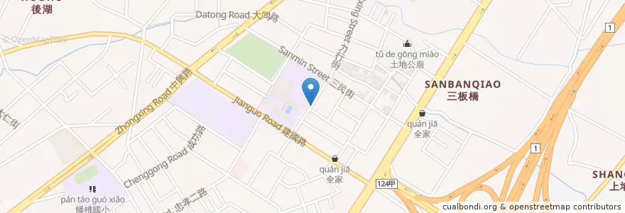 Mapa de ubicacion de 建國國小(合作街) en Taiwan, 臺灣省, 苗栗縣, 頭份市.