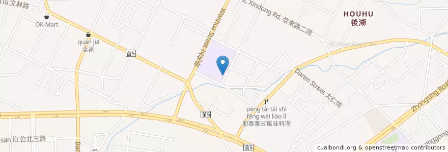 Mapa de ubicacion de Houzhuang Elementary School (Cueiheng Rd.) en Taiwan, Taiwan Province, Miaoli County, Toufen.