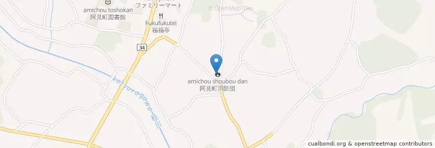 Mapa de ubicacion de 阿見町消防団 en Япония, Ибараки, 稲敷郡, 阿見町.