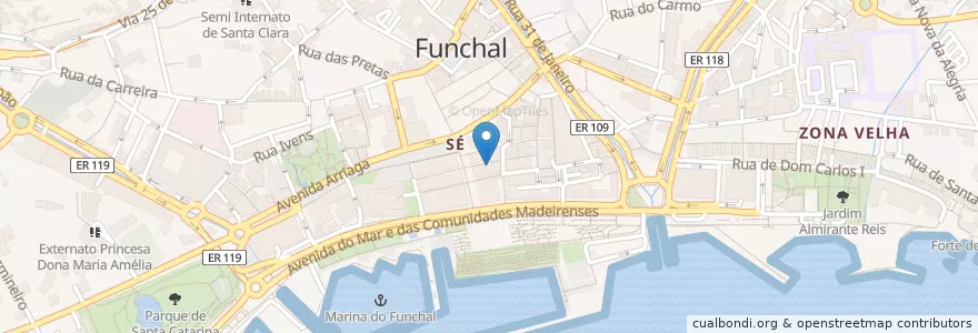 Mapa de ubicacion de Clínica da Sé en 포르투갈.