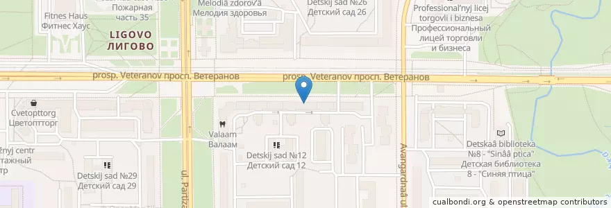 Mapa de ubicacion de Rosbank en Russia, Northwestern Federal District, Leningrad Oblast, Saint Petersburg, Красносельский Район, Округ Урицк.
