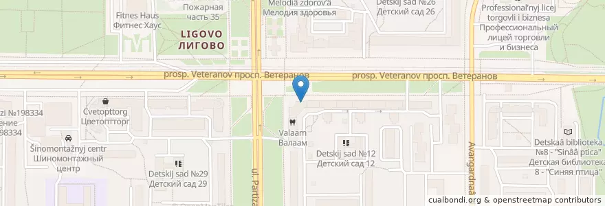 Mapa de ubicacion de Озерки en Russland, Föderationskreis Nordwest, Oblast Leningrad, Sankt Petersburg, Красносельский Район, Округ Урицк.