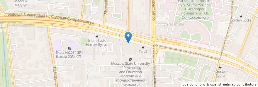 Mapa de ubicacion de Алма Банк en Russland, Föderationskreis Zentralrussland, Moskau, Zentraler Verwaltungsbezirk, Мещанский Район.
