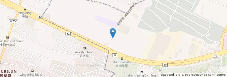 Mapa de ubicacion de 百台素食 en Taiwan, 臺中市, 西屯區, 龍井區.