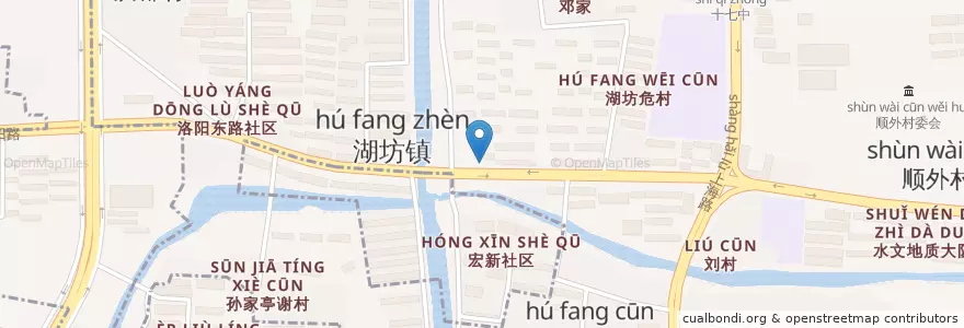 Mapa de ubicacion de 江西银行(玉带河支行) en China, Jiangxi, Nanchang, Qingshanhu District, 湖坊镇.