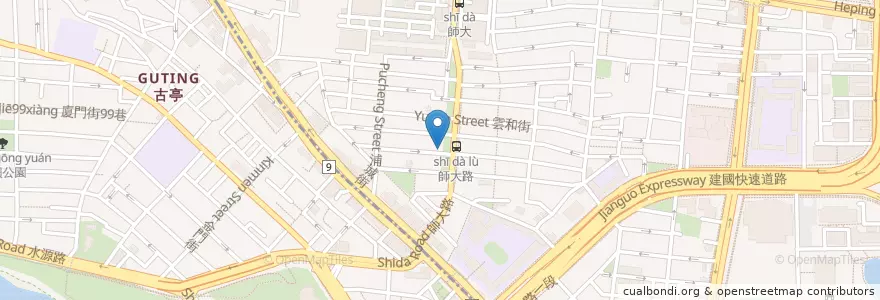 Mapa de ubicacion de 漢堡王 en Taiwan, 新北市, Taipei, 大安區.