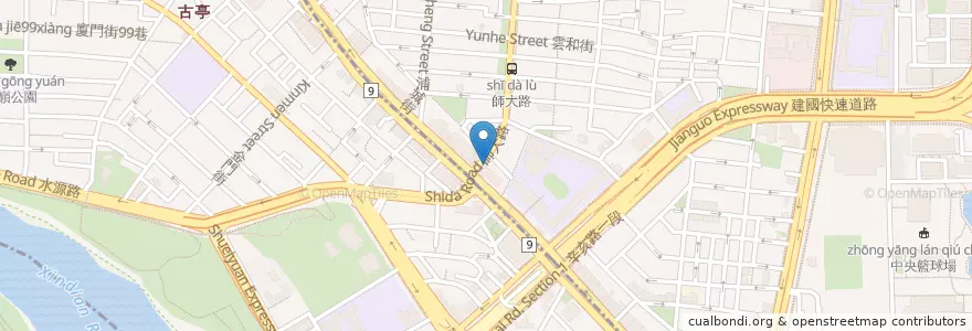 Mapa de ubicacion de 可大可小複合式餐飲 en Taiwan, Nuova Taipei, Taipei, 中正區.