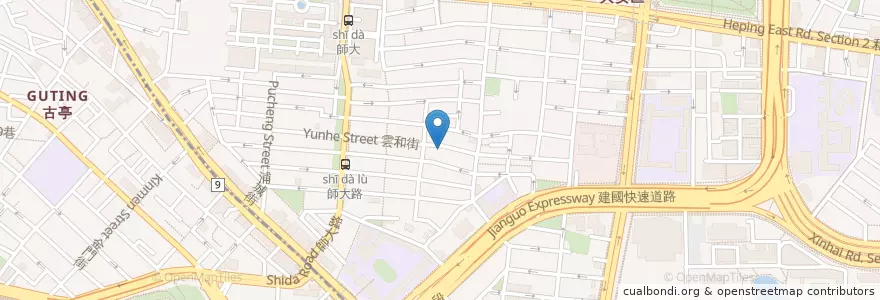 Mapa de ubicacion de 微光咖啡 en تايوان, تايبيه الجديدة, تايبيه, 大安區.