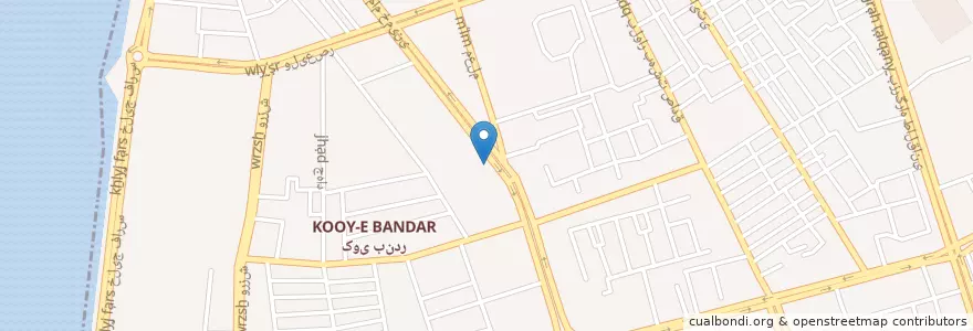 Mapa de ubicacion de بانک ملت en Iran, استان بوشهر, شهرستان بوشهر, بخش مرکزی شهرستان بوشهر, دهستان حومه بوشهر, بوشهر.